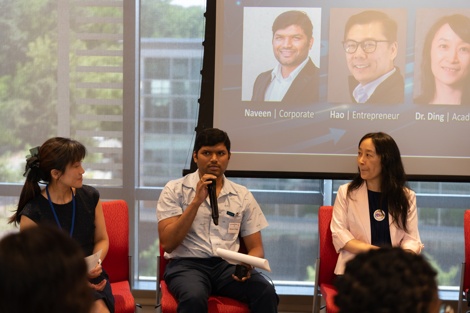 A panelist answers a question during the closing 'Navigating Careers in the AI Era' panel.